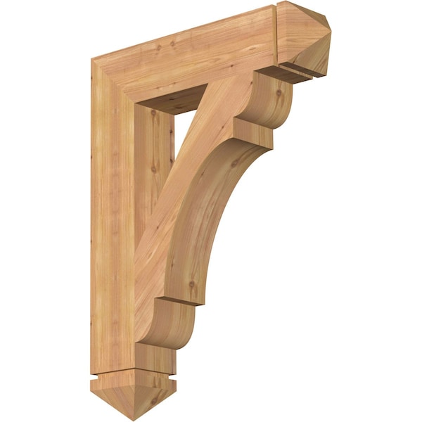 Ekena Millwork Olympic Arts & Crafts Smooth Bracket, Western Red Cedar, 5 1/2"W x 26"D x 34"H BKT06X26X34OLY03SWR - main